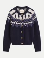 Gant Wolljacke Isle im Jacquardstrick 433-EVENING BLUE bei Robert Ley