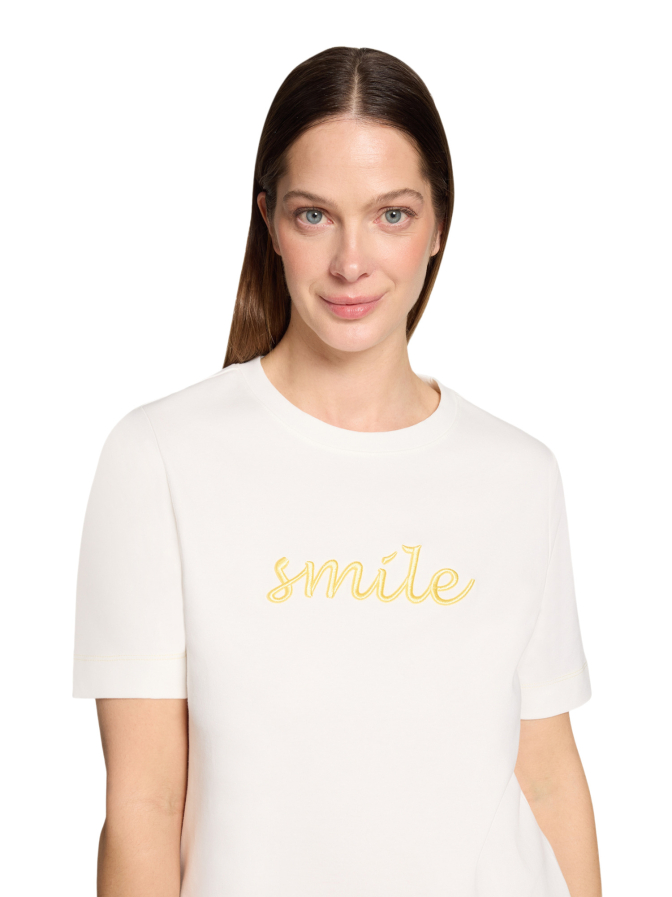 Cartoon T-Shirt mit Schriftzug Smile bei Robert Ley