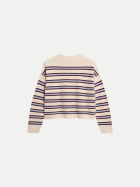 ARMEDANGELS Strickpullover MERINAA 3808-oatmilk-velvet red-soft blue bei Robert Ley
