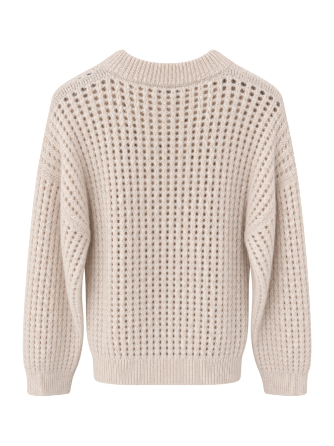 Peserico Lochstrickpullover mit Glitzersteinen bei Robert Ley