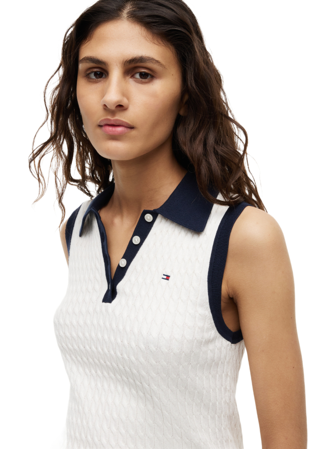 Tommy Hilfiger Strick Poloshirt Ärmellos bei Robert Ley