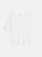 Marc O'Polo T-Shirt mit V-Ausschnitt 0163-White bei Robert Ley
