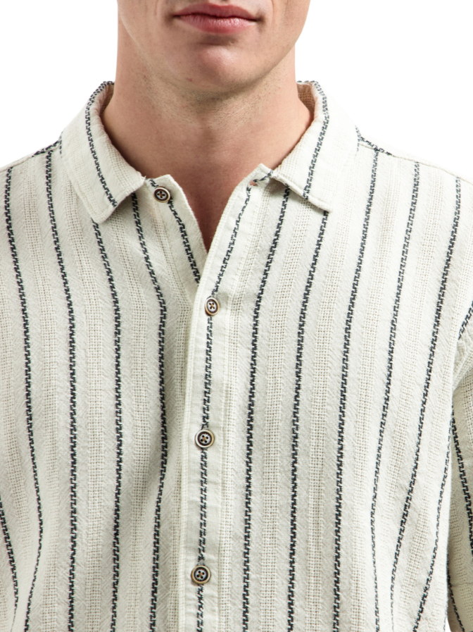 NO EXCESS Kurzarm Hemd mit Streifen Muster bei Robert Ley