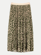 Cartoon Plisseerock mit Gummizug 5813-Khaki/Cream bei Robert Ley
