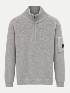 C.P. Company Pullover mit halbem Reißverschluss Vanisé 921gunmetal bei Robert Ley