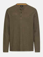 camel active Henley-Langarmshirt Dark Olive Green bei Robert Ley