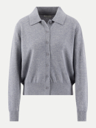 Fynch-Hatton Strickjacke mit Polo-Kragen 955-GREY MEL. bei Robert Ley