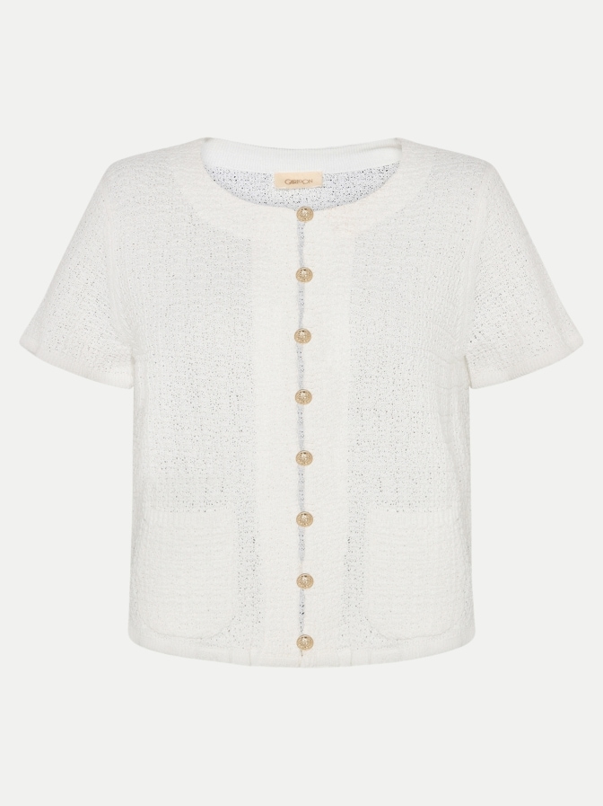 Cartoon Kurzarm Strickjacke bei Robert Ley