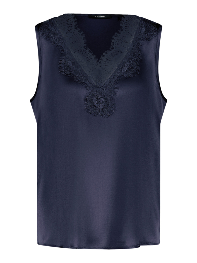 TAIFUN Satin-Top mit Spitze bei Robert Ley