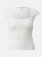 Q/S designed by T-Shirt mit Herzausschnitt 0100-WHITE bei Robert Ley