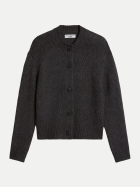 Marc O'Polo DENIM Strickjacke aus Schurwolle-Mix 0502-Dark Grey Melange_01 bei Robert Ley