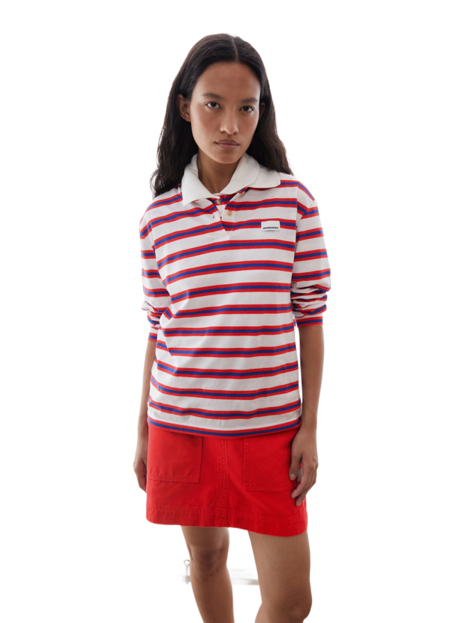 ARMEDANGELS Gestreiftes Pololangarmshirt bei Robert Ley