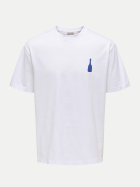 Only & Sons Tshirt Onsfred 209112002-Bright White/PLS bei Robert Ley