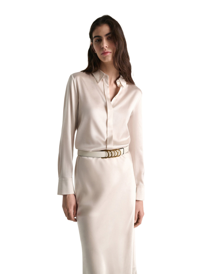 Dorothee Schumacher Bluse aus Seiden-Stretch Satin bei Robert Ley