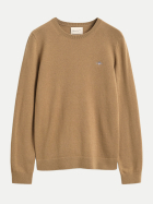 Gant Rundhalspullover aus Woll-Mix 213-WARM KHAKI bei Robert Ley