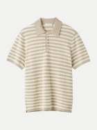 Tiger of Sweden Strickpolo Erros mit Ringelmuster 184-beige bei Robert Ley