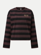 Q/S designed by Langarmshirt mit Streifen-Muster 89G0-BROWN bei Robert Ley