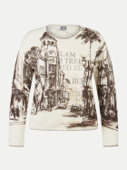 Rabe Moden Pullover mit Fotoprint 7636-ALABASTER bei Robert Ley
