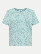 Cecil T-Shirt mit Blätterprint 27724-crystal mint bei Robert Ley