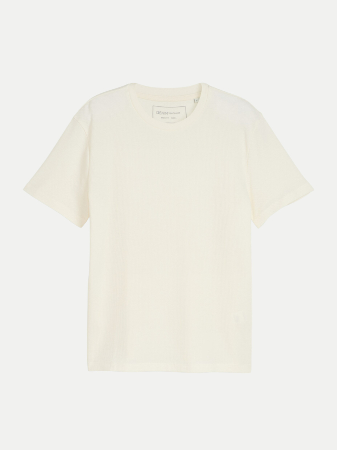 Tom Tailor Denim T-Shirt in Waffel-Optik bei Robert Ley