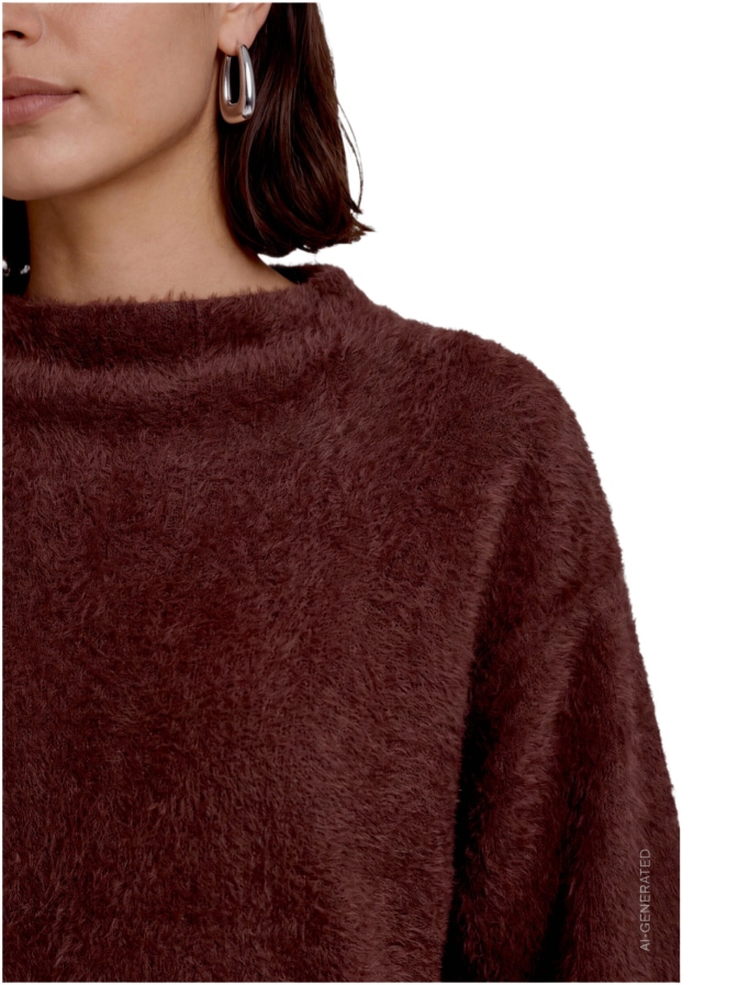Zero Sweatshirt in Fell-Optik bei Robert Ley