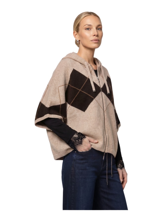 Monari Strickjacke mit Karomuster bei Robert Ley