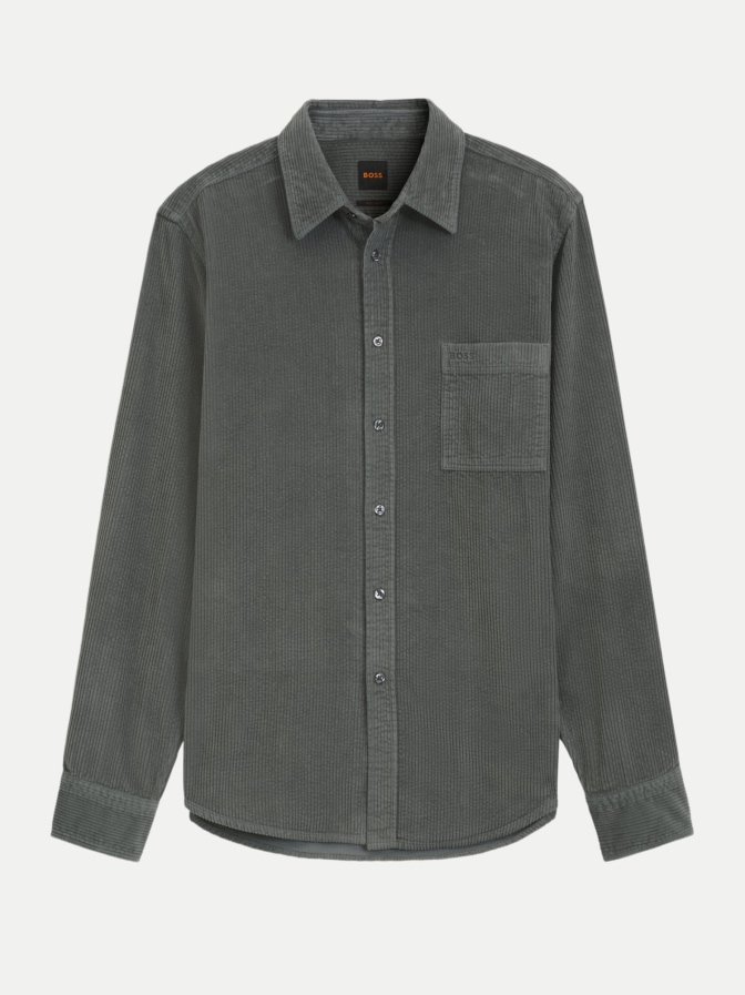 BOSS Orange Cordhemd Relegant mit Logo-Stickerei bei Robert Ley