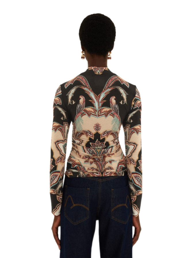 Farm Rio Jerseybluse mit Gobelin-Muster bei Robert Ley