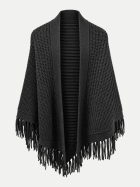 Robert Ley Strickcape aus Wolle-Kaschmir-Mix 990 black bei Robert Ley