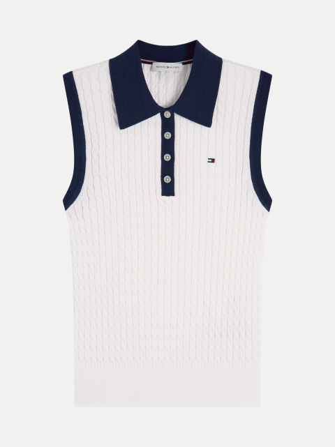 Tommy Hilfiger Strick Poloshirt Ärmellos bei Robert Ley