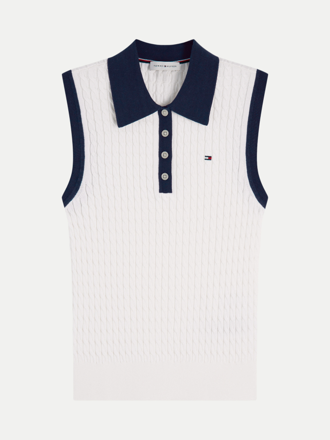 Tommy Hilfiger Strick Poloshirt Ärmellos bei Robert Ley