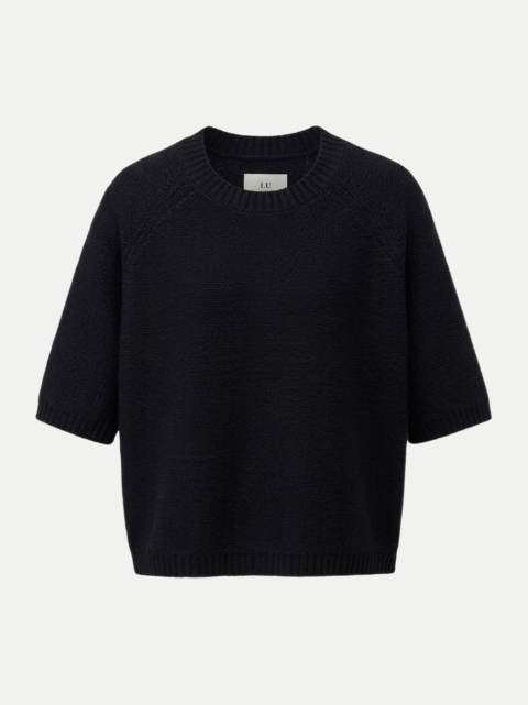LU REN Kaschmir-Kurzarm-Pullover Milas mit Seidenanteil bei Robert Ley