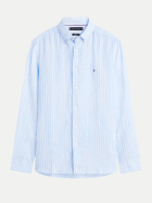 Tommy Hilfiger Leinenhemd mit Streifenmuster 0A5-BLUE bei Robert Ley