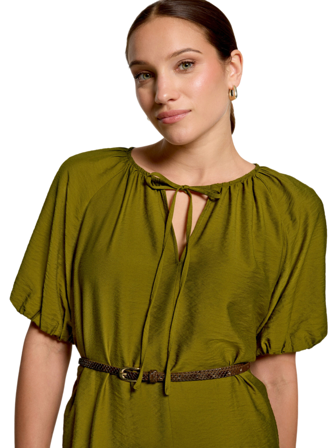Zero Kurzarm Kleid mit V-Ausschnitt bei Robert Ley
