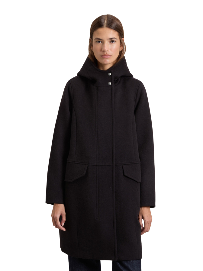 WOOLRICH Parka aus Melton-Wollmischung mit Kapuze bei Robert Ley