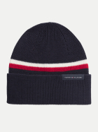 Tommy Hilfiger Beanie mit Global-Streifen DW6-BLUE bei Robert Ley