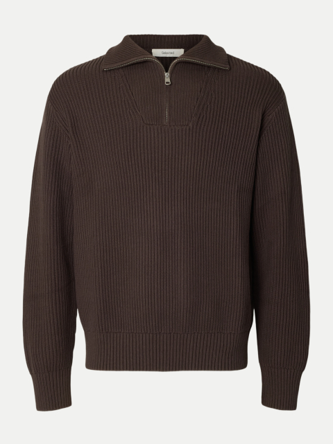 SELECTED HOMME Strickpullover mit halbem Reißverschluss bei Robert Ley