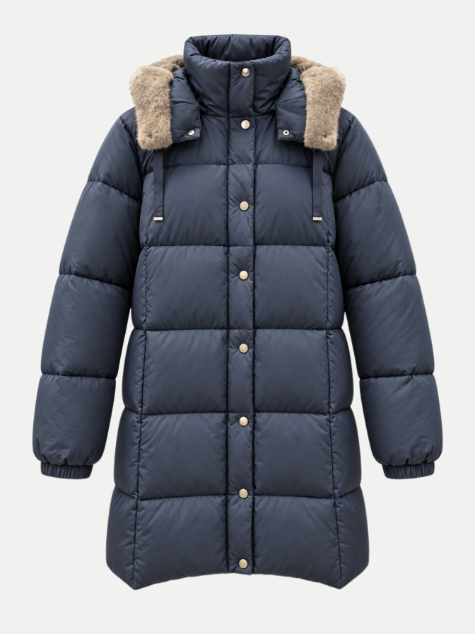 White Label Steppmantel mit Kapuze bei Robert Ley