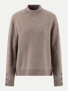 Fynch-Hatton Wollpullover mit Stehkragen und Knopfdetails am Ärmel 851-URBAN TAUPE bei Robert Ley