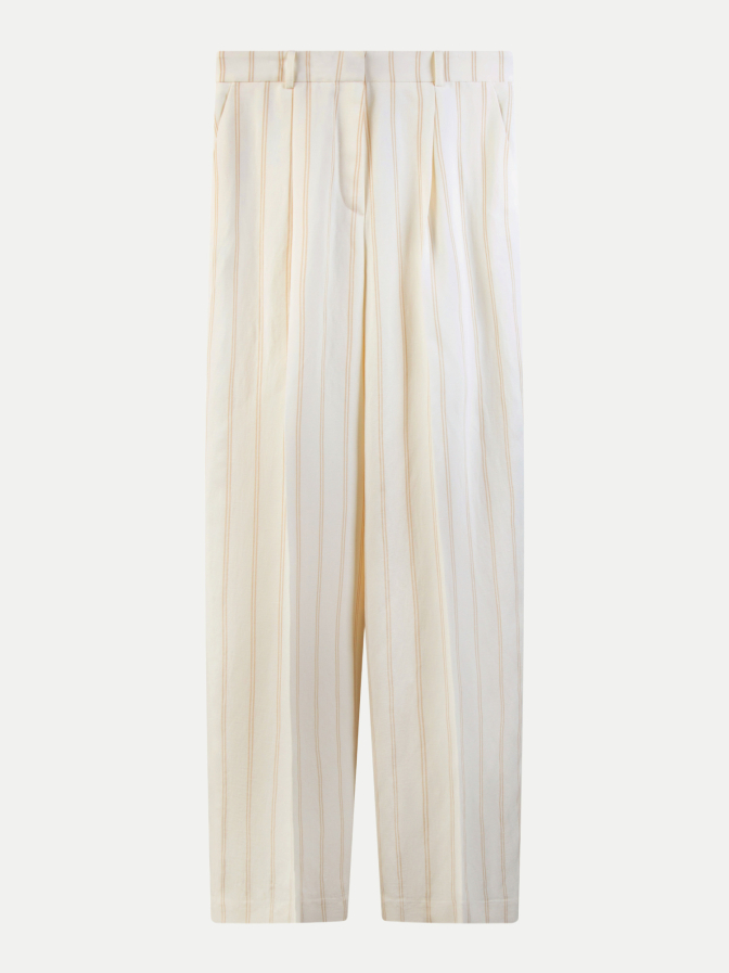 White Label Wide-Leg Anzugshose aus Leinen-Mix bei Robert Ley