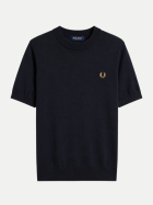 Fred Perry T-Shirt in Strick-Qualität 102-black bei Robert Ley