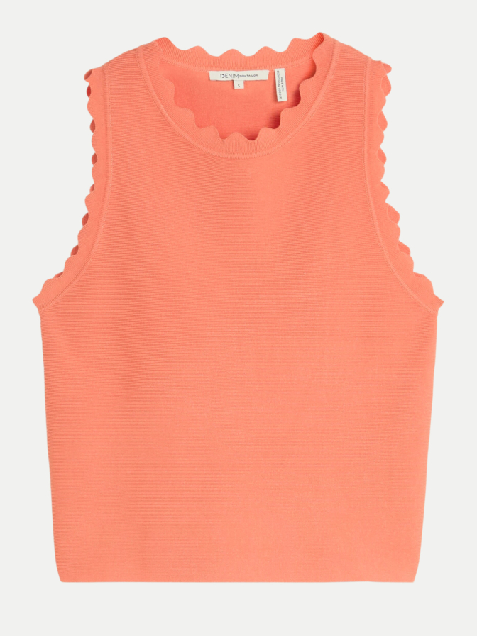 Tom Tailor Denim Rippstrick-Top ohne Ärmel bei Robert Ley