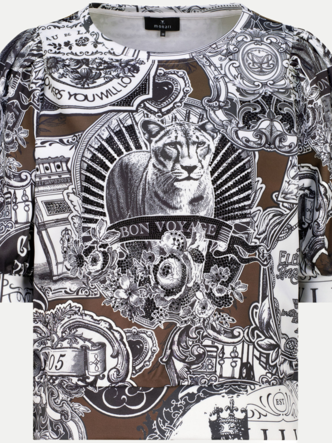 Monari Sweatshirt mit Emblem-Muster bei Robert Ley