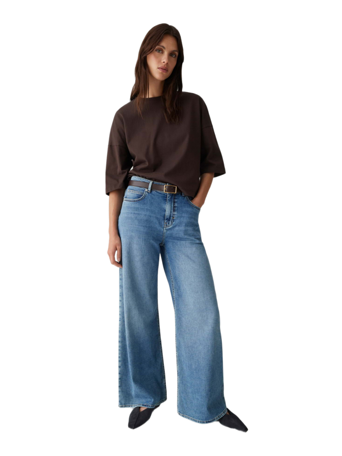 Opus Pants Palazzo Jeans Mari willow mit Powerstretch bei Robert Ley