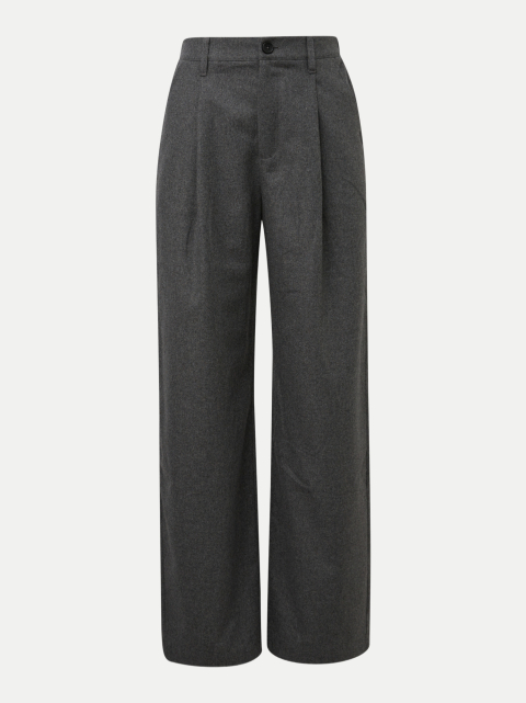 Q/S designed by Wide-Leg Flanellhose aus Woll-Mix bei Robert Ley