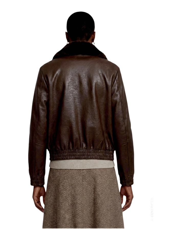 Zero Kunstlederjacke mit Flauschkragen bei Robert Ley