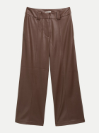 Tom Tailor Casual Culotte Hose in Lederoptik 27506-dark pecan brown bei Robert Ley