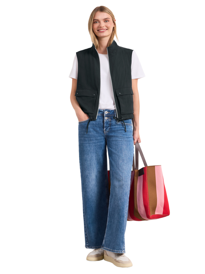 Street One Weste mit Zipper und Tunnelzug bei Robert Ley