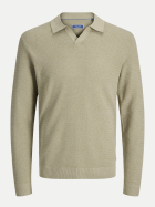 JACK & JONES Poloshirt Flachstrick JPRBLURILEY 305707001-Lemon Pepper/twist bei Robert Ley