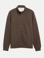 s.Oliver RED LABEL Sweatshirt Jacke mit Stehkragen 8941-BROWN bei Robert Ley
